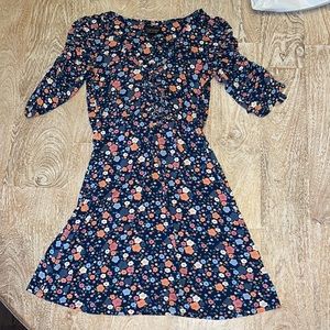 Topshop blue floral dress size 2
